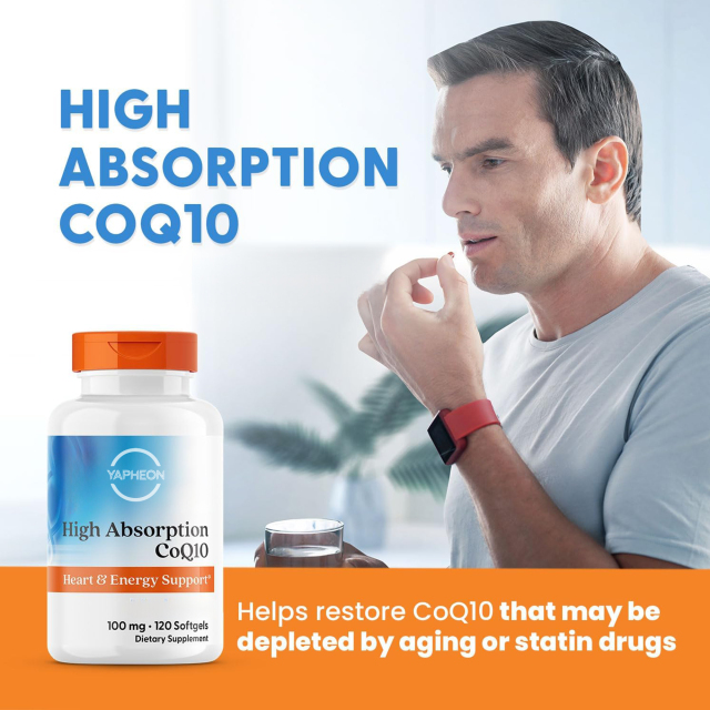 YAPHEON High Absorption CoQ10 100mg with BioPerine - 120 Softgels,MY SHOP,