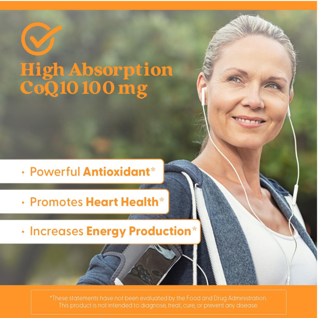 YAPHEON High Absorption CoQ10 100mg with BioPerine - 120 Softgels,MY SHOP,