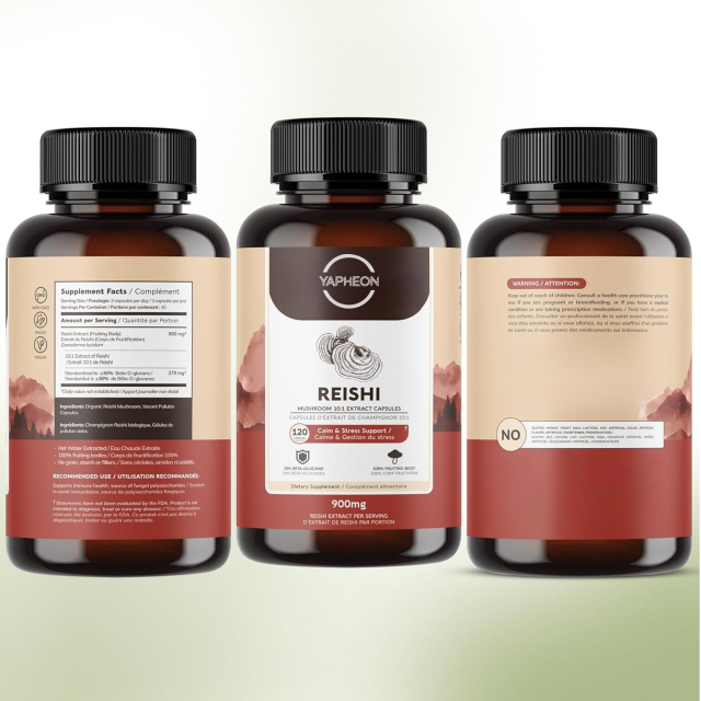 OEM Reishi Mushroom 10:1 Extract 900mg Capsules - 120 Veggie Capsules,MY SHOP,OEM Supplyment