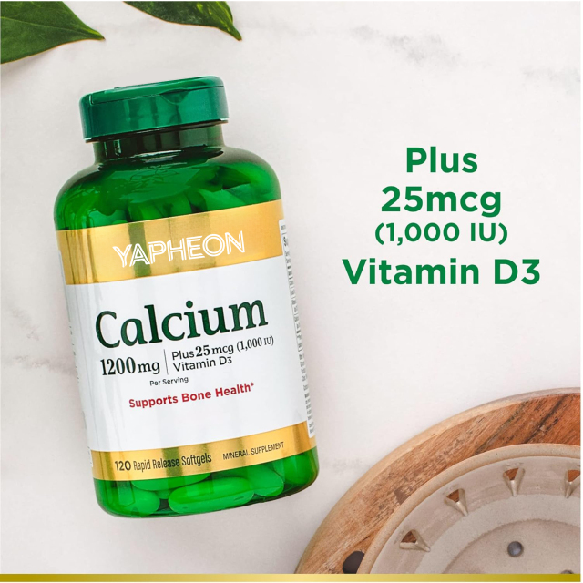 OEM Calcium 1200mg with Vitamin D3 1000IU - 240 Rapid Release Softgels Twin Pack,MY SHOP,OEM Supplyment