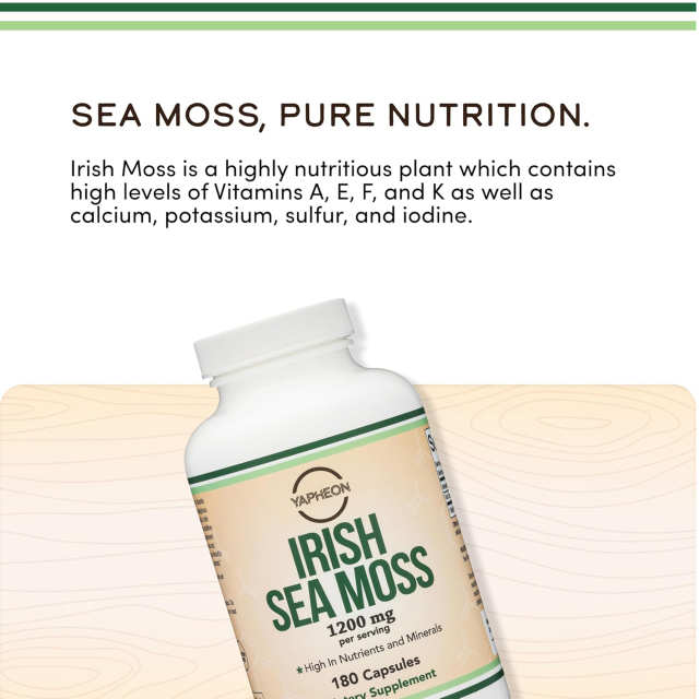 OEM Irish Sea Moss 10:1 Extract 1200mg Capsules - 180 Capsules,MY SHOP,OEM Irish Sea Moss 10:1 Extract 1200mg Capsules - 180 Capsules