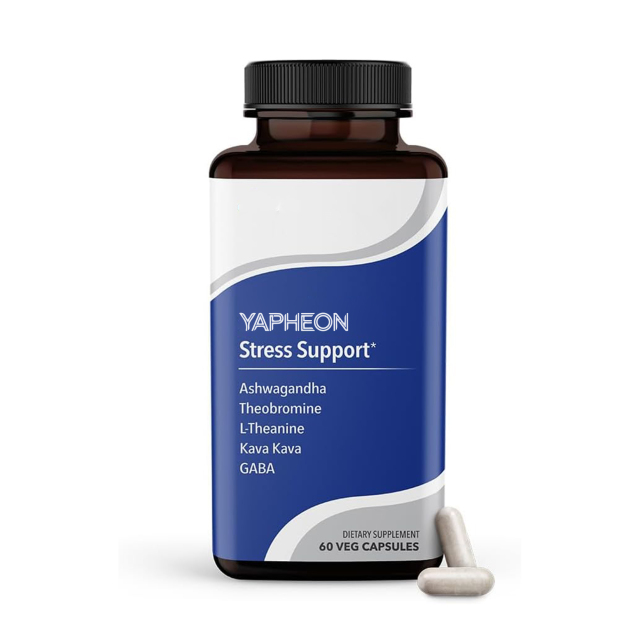 OEM Stress Support Supplement Ashwagandha L-Theanine GABA Kava Kava Theobromine 60 Vegetarian Capsules,MY SHOP,OEM Supplyment