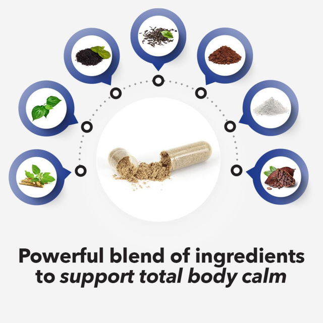 OEM Stress Support Supplement Ashwagandha L-Theanine GABA Kava Kava Theobromine 60 Vegetarian Capsules,MY SHOP,OEM Supplyment