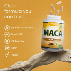 OEM Triple Color Maca Root Capsules 1900mg, Red Black Yellow Maca Blend, 150 Vegan Capsules,MY SHOP,OEM Supplyment