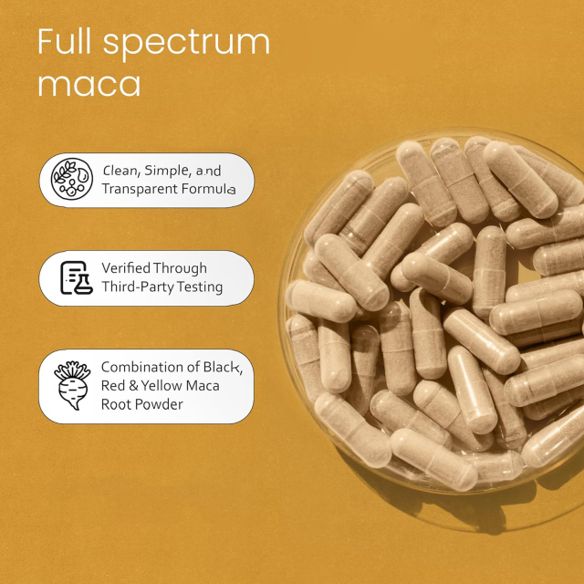 OEM Triple Color Maca Root Capsules 1900mg, Red Black Yellow Maca Blend, 150 Vegan Capsules,MY SHOP,OEM Supplyment