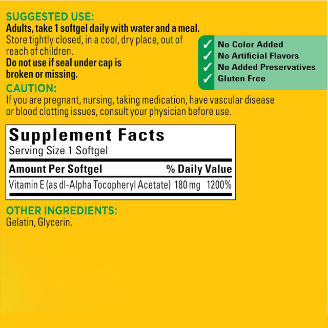 OEM Vitamin E 400 IU Softgels dl-Alpha Tocopheryl Acetate Antioxidant 300 Counts,MY SHOP,OEM Supplyment