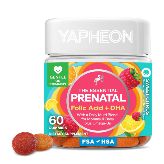 OEM Essential Prenatal Gummies with Folic Acid and DHA Sweet Citrus Raspberry Flavor 60 Count,MY SHOP,