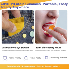 OEM Lutein Eye Health Gummies 40mg Lutein 8mg Zeaxanthin with Vitamins A C E Blueberry Flavor Supports Eye Circulation Relieves Fatigue and Protects Vision 60 Individually Wrapped Gummies,MY SHOP,OEM Lutein Eye Health Gummies 40mg Lutein 8mg Zeaxanthin with Vitamins A C E Blueberry Flavor Supports Eye Circulation Relieves Fatigue and Protects Vision 60 Individually Wrapped Gummies