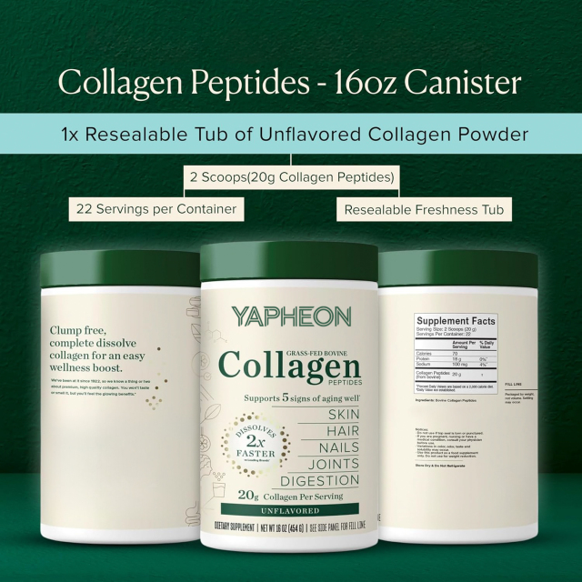 YAPHEON Grass-Fed Bovine Collagen Peptides Powder,MY SHOP,YAPHEON Grass-Fed Bovine Collagen Peptides Powder