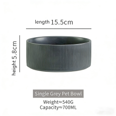 6-inch straight line gray
