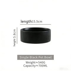 6-inch straight line black