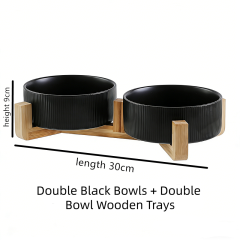 Double 6-inch Vertical Lines Black