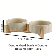 Double 6-inch Vertical Lines Khaki
