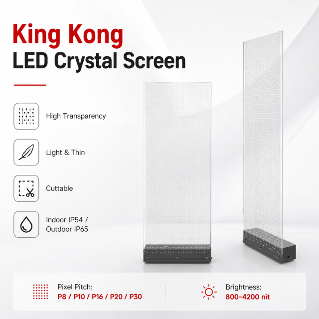 King kong LED crystal screen - Custom LED Screen Manufacturer