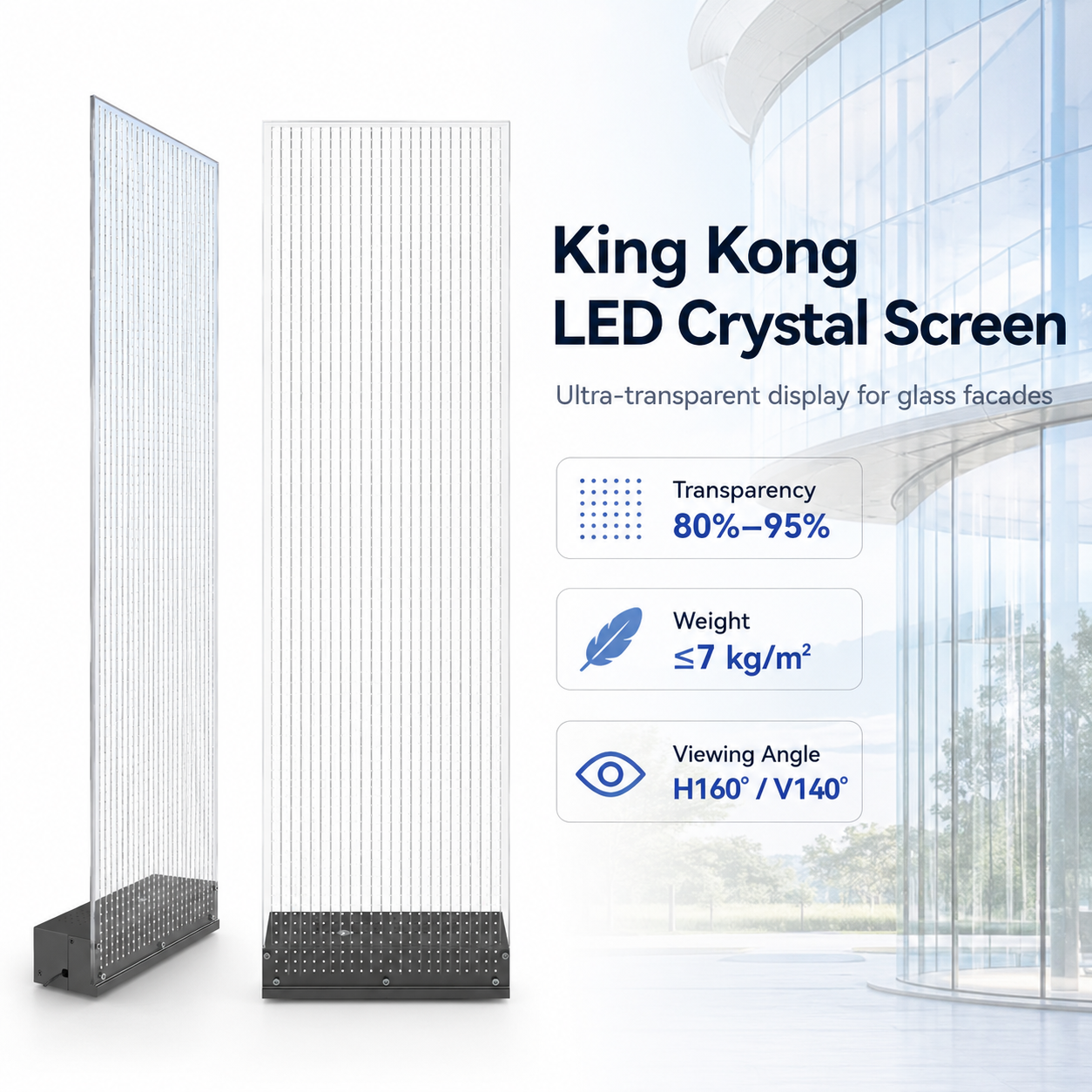 King kong LED crystal screen - Custom LED Screen Manufacturer