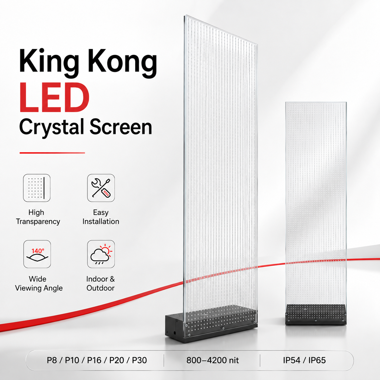 King kong LED crystal screen - Custom LED Screen Manufacturer