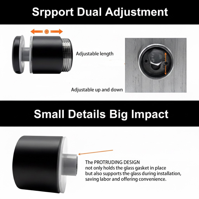 ⌀42.5mm SS304 Adjustable Glass Railing Standoff