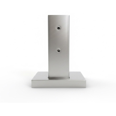 160mm SS304 Glass Railing Spigot Heavy Duty Square Modern Design Railing Clamp for Glass Panels and Deck Railings Support 10-12.5mm Glass