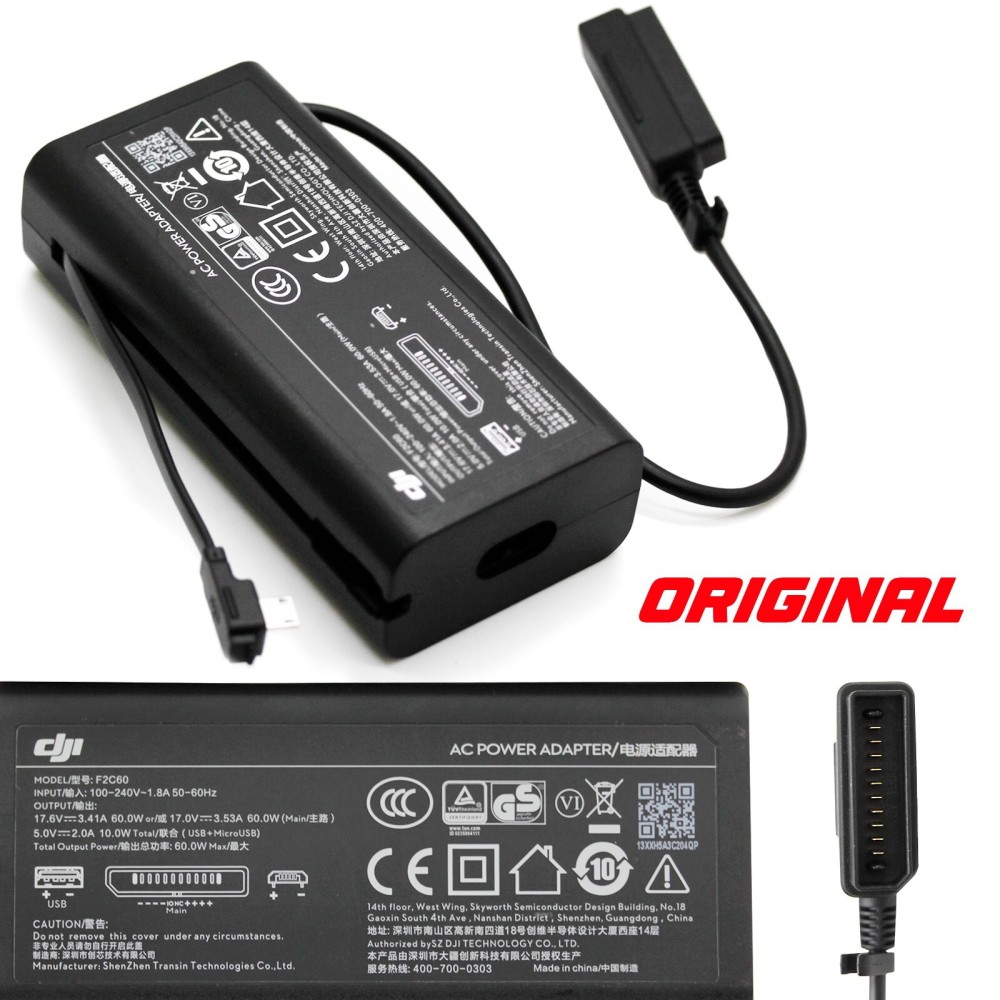 GENUINE OEM 60W Fast AC Battery Charger F2C60 For DJI Mavic 2 Pro / Mavic 2 Zoom