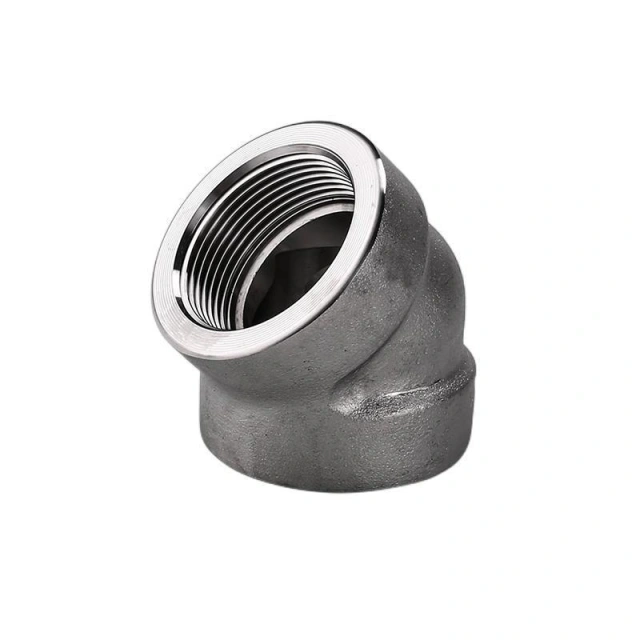 Производитель резьбовых отводов из нержавеющей стали под углом 45 градусов, поставщик резьбовых отводов из нержавеющей стали BSP NPT.