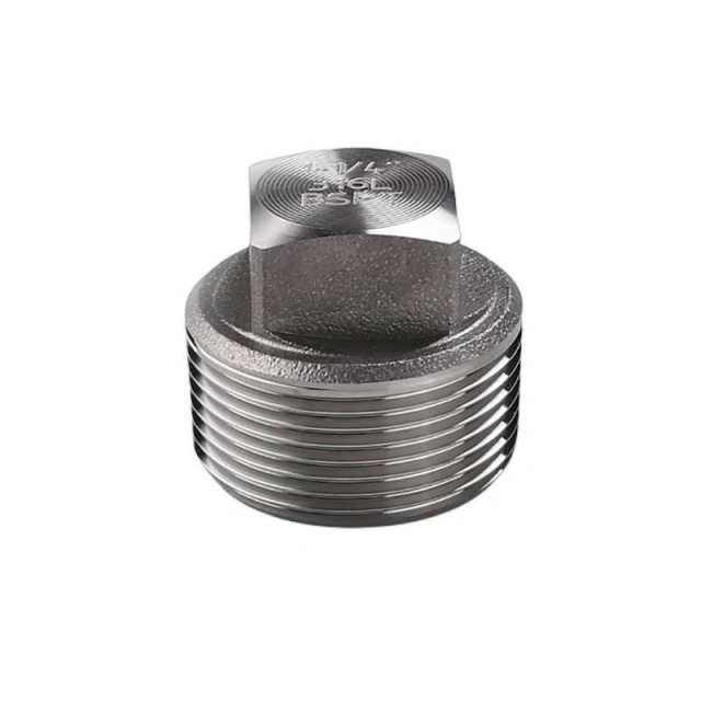 Forged Stainless Steel Square Head Pipe Plug | NPT BSP Threaded Industrial Pipe Fitting Manufacturer
