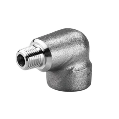 Производитель кованых угловых фитингов из нержавеющей стали с внутренней и наружной резьбой 90 градусов.