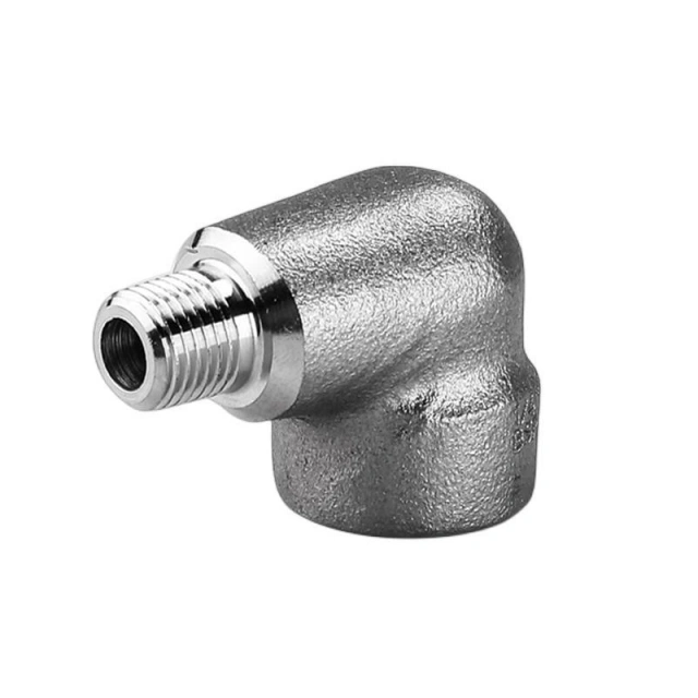 Производитель кованых угловых фитингов из нержавеющей стали с внутренней и наружной резьбой 90 градусов.