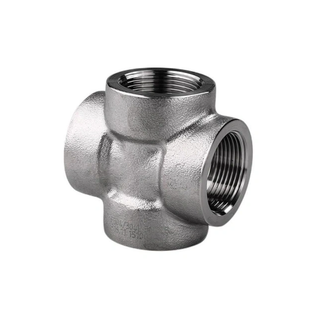 Резьбовой крестообразный фитинг из нержавеющей стали NPT BSP