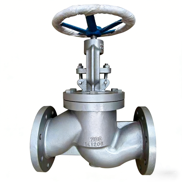 Manual Stainless Steel Globe Valve | Flanged Industrial Shut-Off Valve