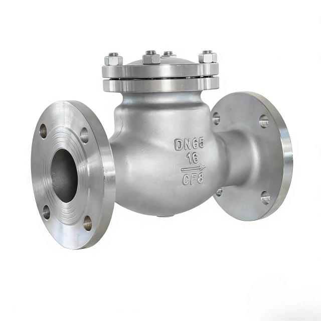 Flansch-Rückschlagventil aus Edelstahl | Industrielles Wasserleitungsventil