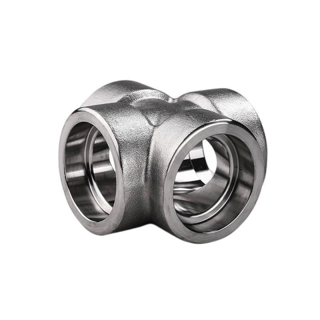 socket weld cross fittings in multiple sizes DN15 DN25 DN50 DN100