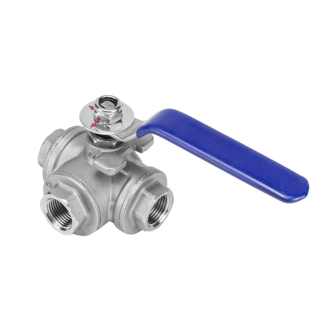 304 Stainless Steel 3-Way Female Thread Ball Valve