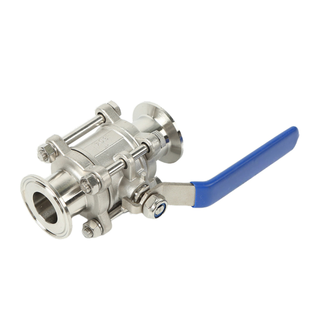304/316 Stainless Steel 3-PC Sanitary Clamp Ball Valve