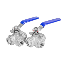 304 Stainless Steel 3-Way Female Thread Ball Valve