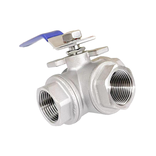 304 Stainless Steel 3-Way Female Thread Ball Valve