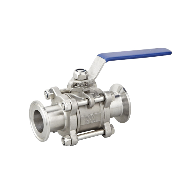 304/316 Stainless Steel 3-PC Sanitary Clamp Ball Valve