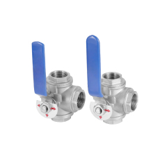 304 Stainless Steel 3-Way Female Thread Ball Valve