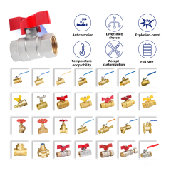 Female Thread Brass Ball Valve with Butterfly Handle | Nickel Plated Brass Shut Off Valve