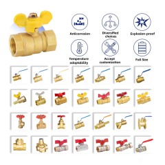 Brass Butterfly Handle Female Thread Ball Valve Manufacturer | Manual Shut Off Valve for Household Water, Gas & Heating Pipelines