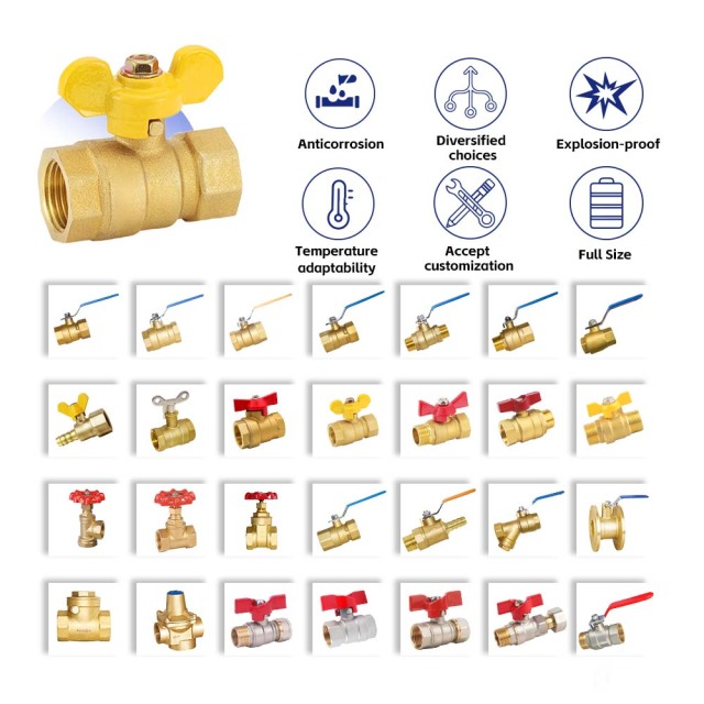 Brass Butterfly Handle Female Thread Ball Valve Manufacturer | Manual Shut Off Valve for Household Water, Gas & Heating Pipelines