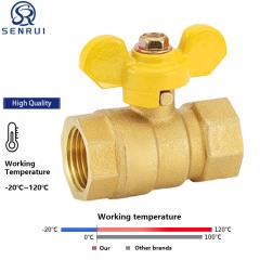 Brass Butterfly Handle Female Thread Ball Valve Manufacturer | Manual Shut Off Valve for Household Water, Gas & Heating Pipelines
