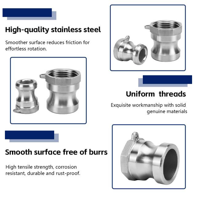 Stainless Steel Type A Camlock Quick Coupling Female Thread Hose Pipe Connector 304 316