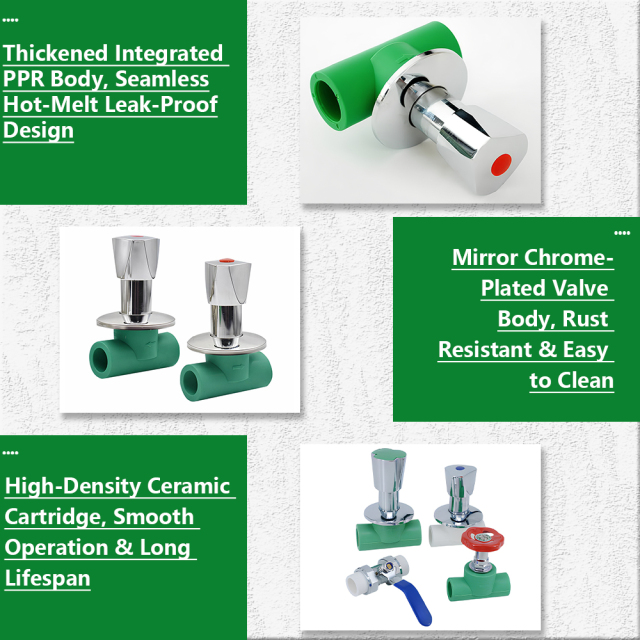 PPR Concealed Valve for Plumbing System | PPR Hidden Stop Valve Manufacturer