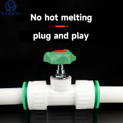 PPR push fit fittings set for plumbing system