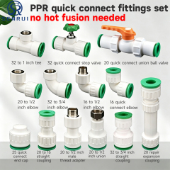 PPR quick connection pipe fittings for water supply applications