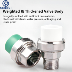 PPR union fitting used in hot and cold water pipeline systems