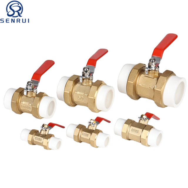 Different models of PPR brass ball valves for water pipeline applications