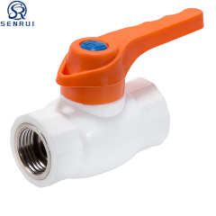 PPR ball valve with threaded connection for water pipeline installation