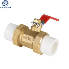 PPR brass ball valve with brass insert for water supply pipe system