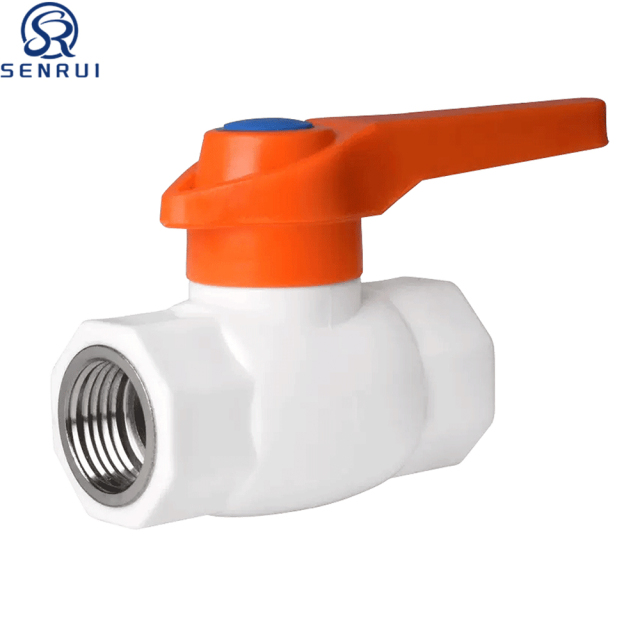 PPR female thread ball valve connection for hot and cold water pipelines